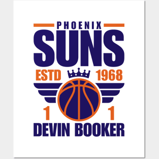 Phoenix Suns Booker 1 Basketball Retro Posters and Art
